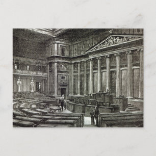 Interior of Houses of Parliament, Vienna Postcard