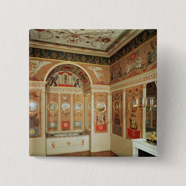 Interior of Napoleon's bathroom, built in 1807 Pinback Button (Front)