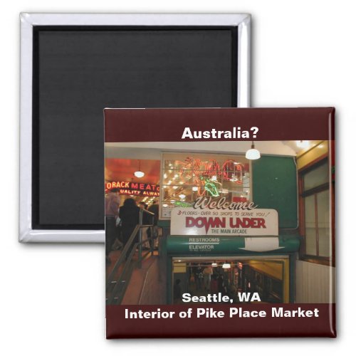 Interior of Pike Place Market Seattle Washington Magnet