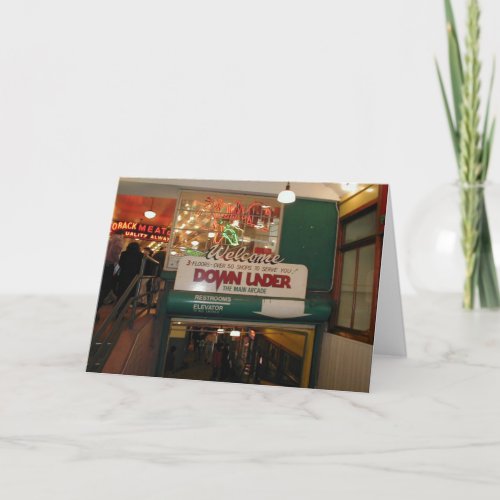 Interior of Pike Place Market Seattle Washington Thank You Card