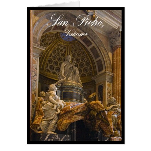 Interior of Saint Peter's Basilica in Vatican Cards (Front)
