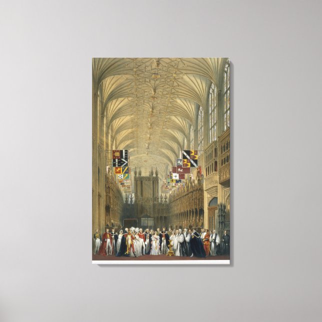 Interior of St George's Chapel, 1838 (colour litho Canvas Print (Front)