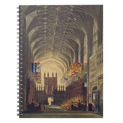 Interior of St Georges Chapel Windsor Castle f Notebook