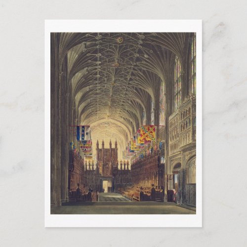 Interior of St Georges Chapel Windsor Castle f Postcard