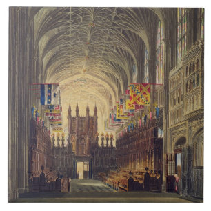 Interior of St. George's Chapel, Windsor Castle, f Tile