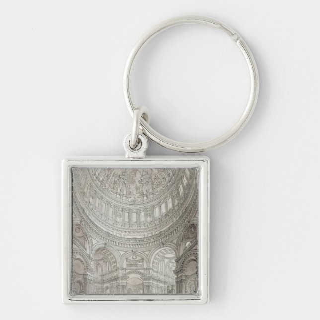 Interior of St.Paul's Cathedral, 1817 Keychain (Front)