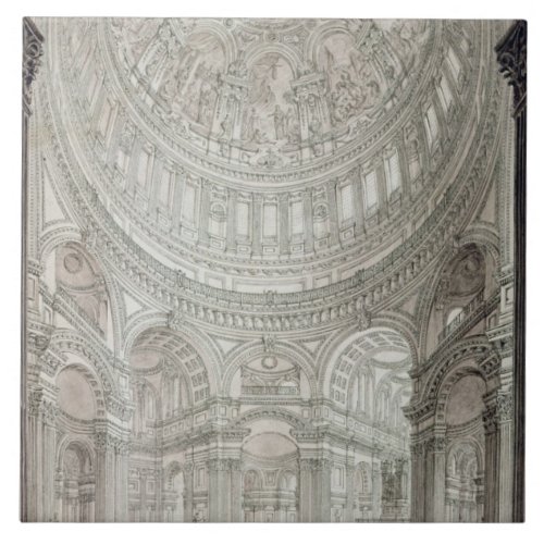 Interior of StPauls Cathedral 1817 Tile
