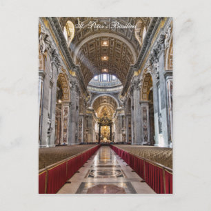 Interior of St. Peter's Basilica Postcard