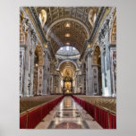 Interior Of St. Peter&#39;s Basilica Poster at Zazzle