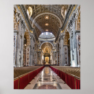 Interior of St. Peter's Basilica Poster
