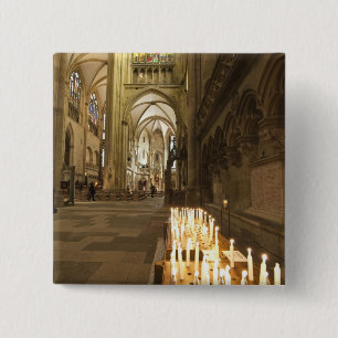 Interior of St. Peter's Cathedral in Regensburg Pinback Button