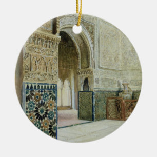 Interior of the Alhambra, Granada (w/c) Ceramic Ornament