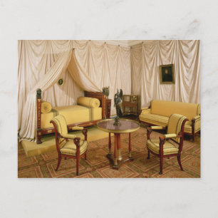 Interior of the bedroom of Napoleon I 1800-03 Postcard