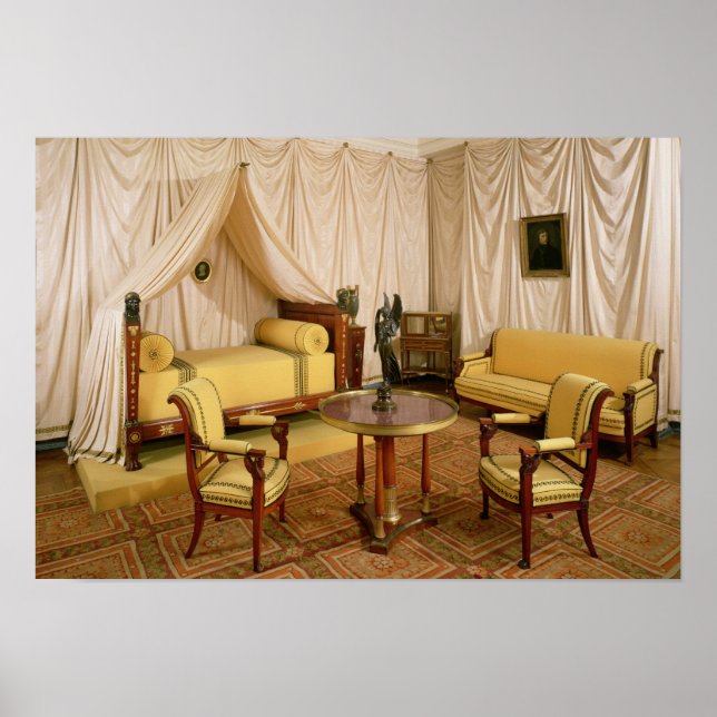 Interior of the bedroom of Napoleon I  1800-03 Poster (Front)