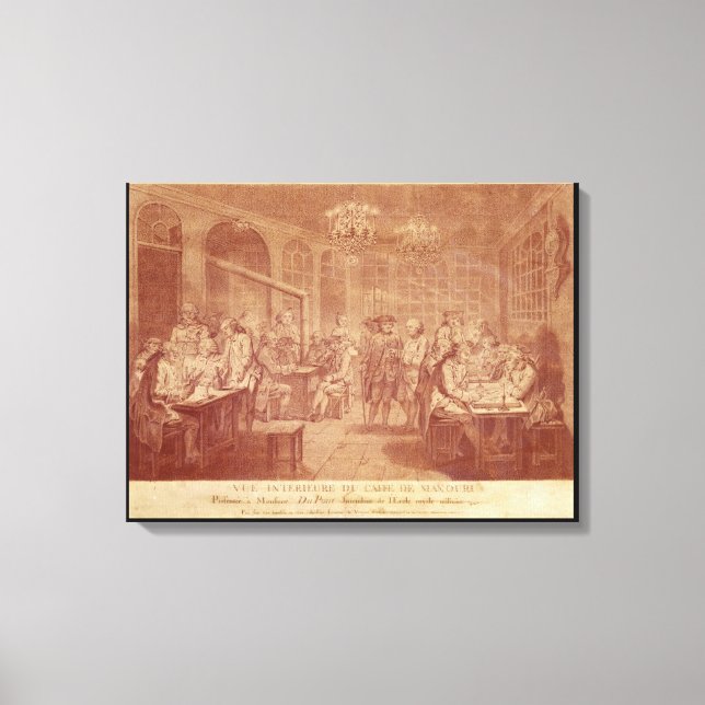 Interior of the Cafe Manouri, c.1775 Canvas Print (Front)