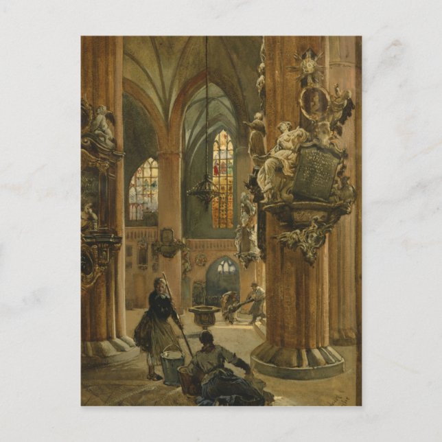 Interior of the Church of St. Nicholas, Berlin Postcard (Front)