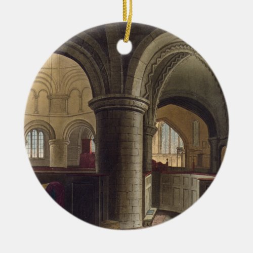 Interior of the Church of the Holy Sepulchre Camb Ceramic Ornament