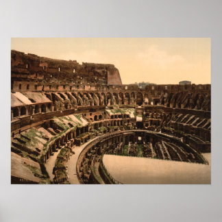 Interior of the Colosseum, Rome, Italy Poster