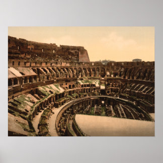 Interior of the Colosseum, Rome, Italy Poster