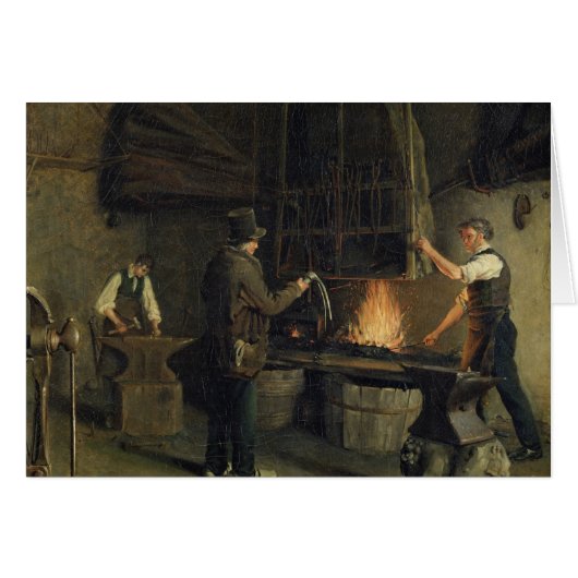 Interior of the Forge, 1837 Cards (Front Horizontal)