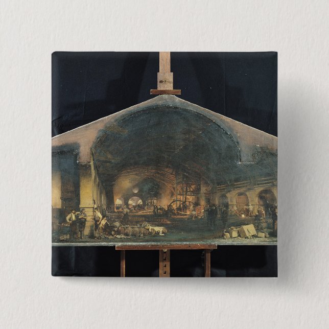 Interior of the Forge at Fourchambault Button (Front)