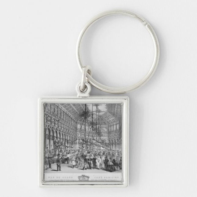 Interior of the 'Grand Cafe Parisien', Paris Keychain (Front)