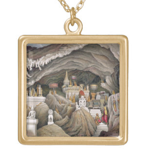Interior of the grotto of Nam Hou, Laos, from 'Atl Gold Plated Necklace