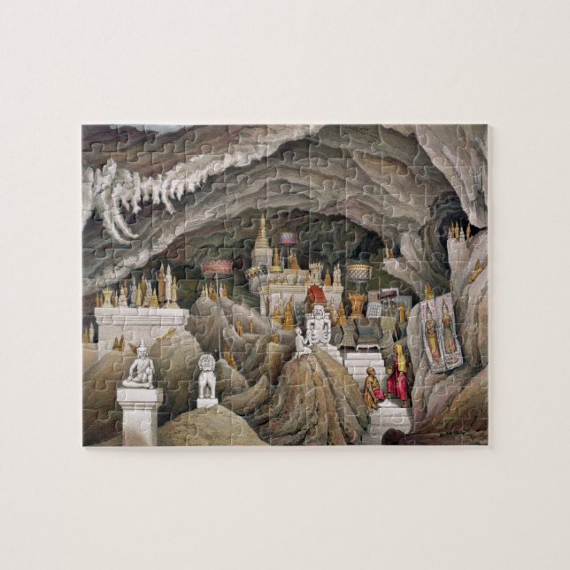 Interior of the grotto of Nam Hou, Laos, from 'Atl Jigsaw Puzzle (Horizontal)
