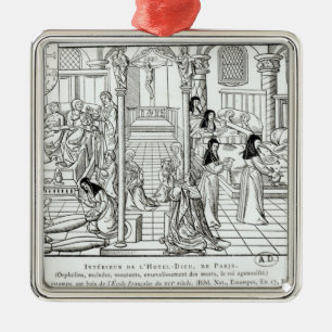 Interior of the Hotel Dieu hospital Metal Ornament
