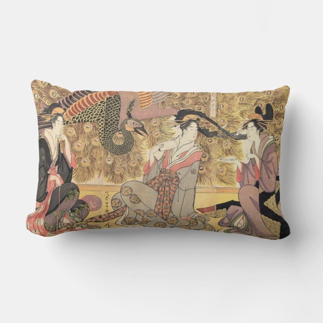 Interior of the House called Ōgiya Chōkōsai Eishō Lumbar Pillow (Front)
