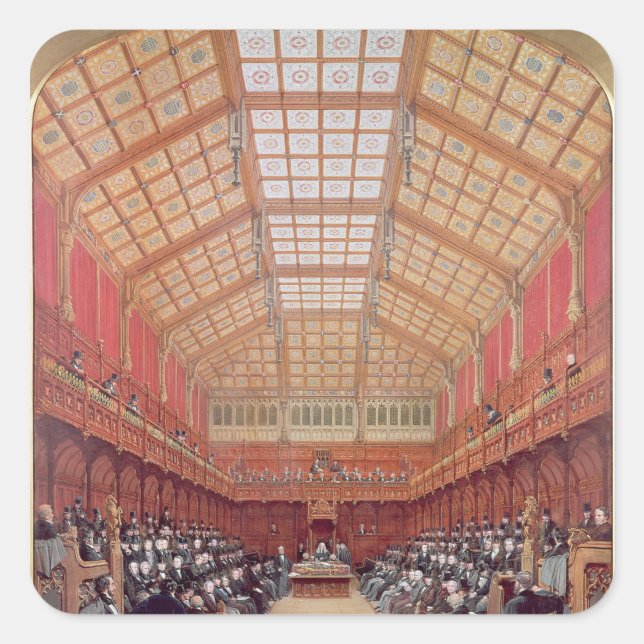 Interior of the House of Commons Square Sticker (Front)
