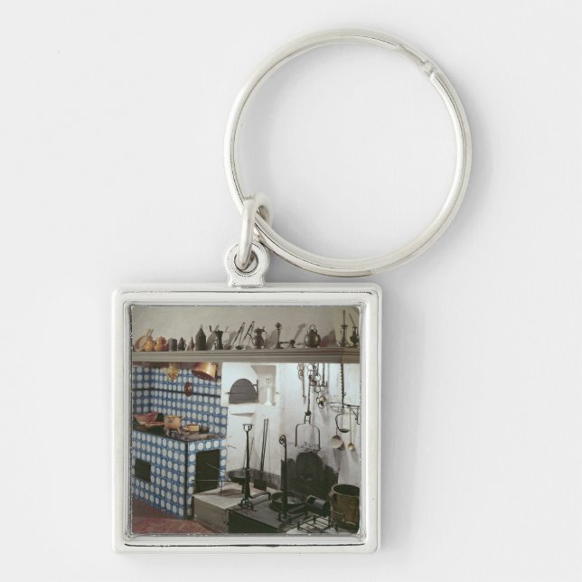 Interior of the kitchen of the Hotel de Cabris Keychain (Front)