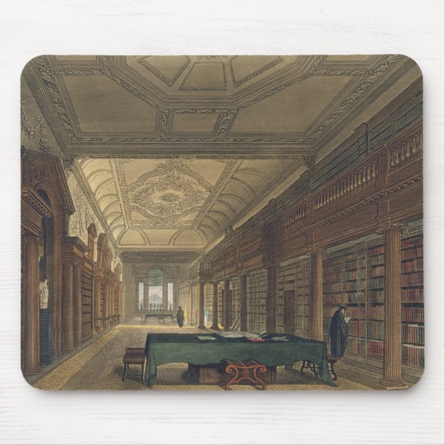 Interior of the Library of Christ Church, illustra Mouse Pad (Front)