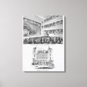 Interior of the Little Theatre, Haymarket in Londo Canvas Print