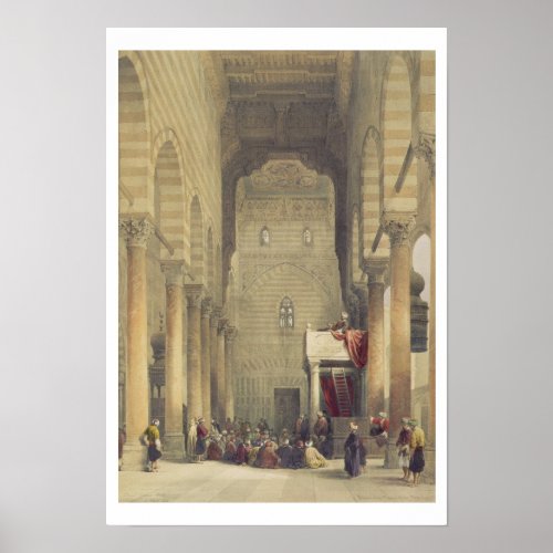 Interior of the Mosque of the Metwalys Cairo fro Poster