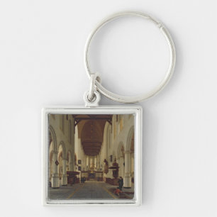 Interior of the Oude Kerk, Delft, c.1660-70 Keychain