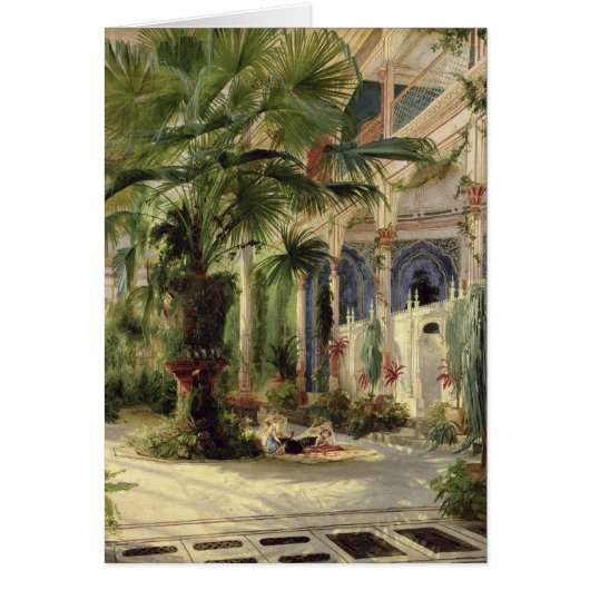 Interior of the Palm House at Potsdam, 1833 Cards (Front)