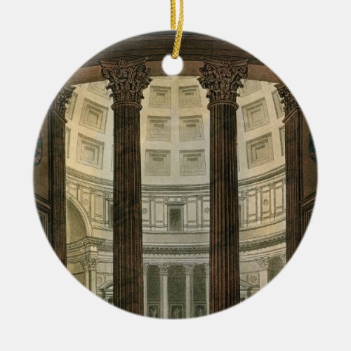 Interior of the Pantheon Rome from Le Costume A Ceramic Ornament