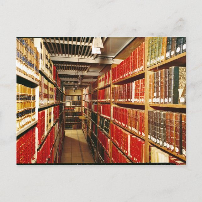 Interior of the printed material store postcard (Front)