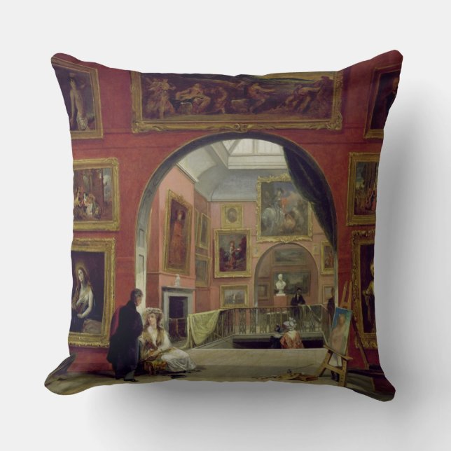 Interior of the Royal Institution, during the Old Throw Pillow (Front)