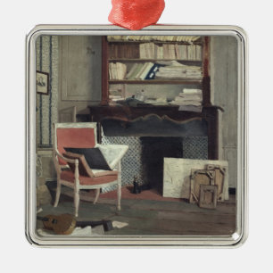 Interior of the Study of Doctor X Metal Ornament