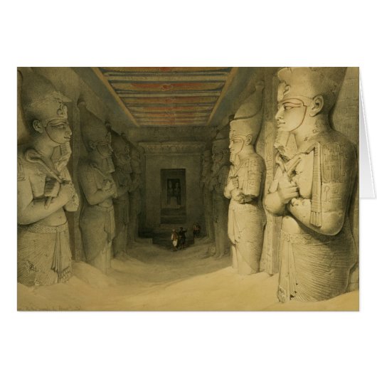 Interior of the Temple of Abu Simbel, from "Egypt Cards (Front Horizontal)