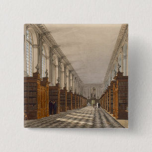 Interior of Trinity College Library, Cambridge, fr Pinback Button