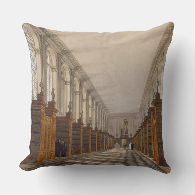 Interior of Trinity College Library, Cambridge, fr Throw Pillow (Front)