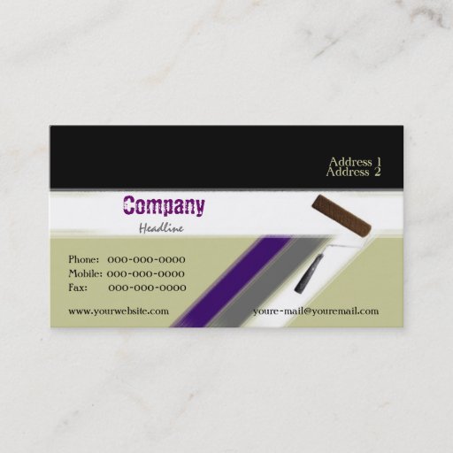 Customizable Interior Painting Business Card
