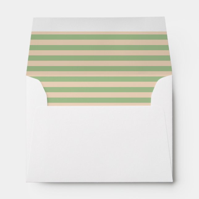 Interior Pastel Stripes and Back Flap Typography Envelope (Back (Bottom))