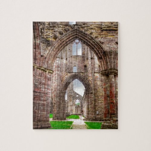 Interior View of Ancient Tintern Abbey Wales UK Jigsaw Puzzle