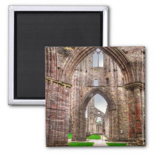 Interior View of Ancient Tintern Abbey Wales UK Magnet