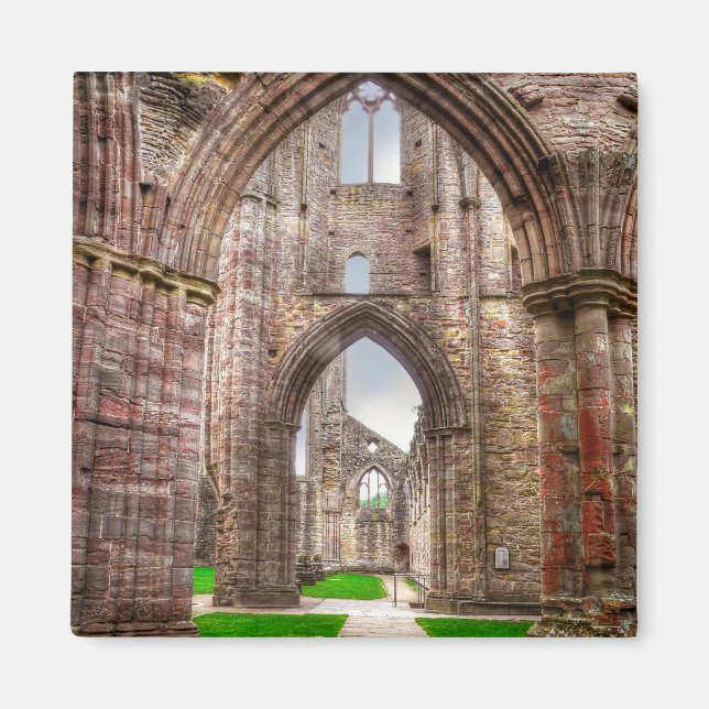 Interior View of Ancient Tintern Abbey Wales, UK Magnet (Front)