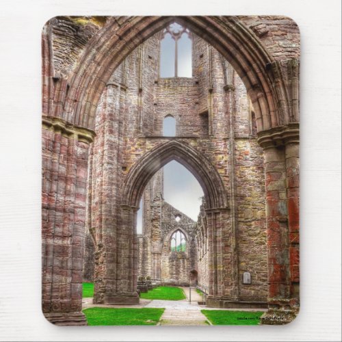 Interior View of Ancient Tintern Abbey Wales UK Mouse Pad